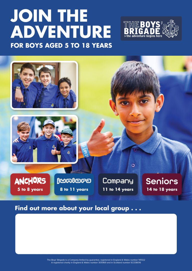 DIY Leaflet - Design B20 - The Boys' Brigade